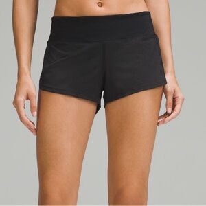 LULULEMON BLACK SPEED UP SHORT LOW RISE 2.5”